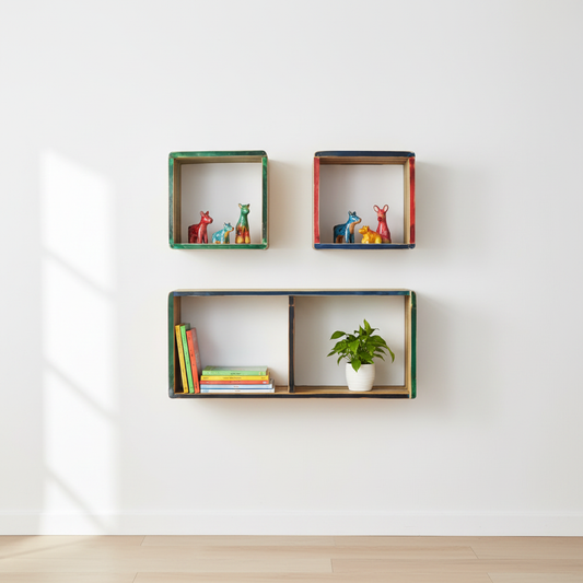 Strakke witte woonkamer — frontaal