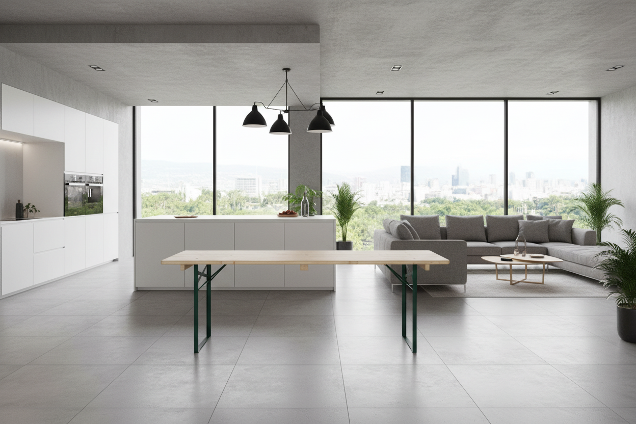 Tafel alleen moderne keuken