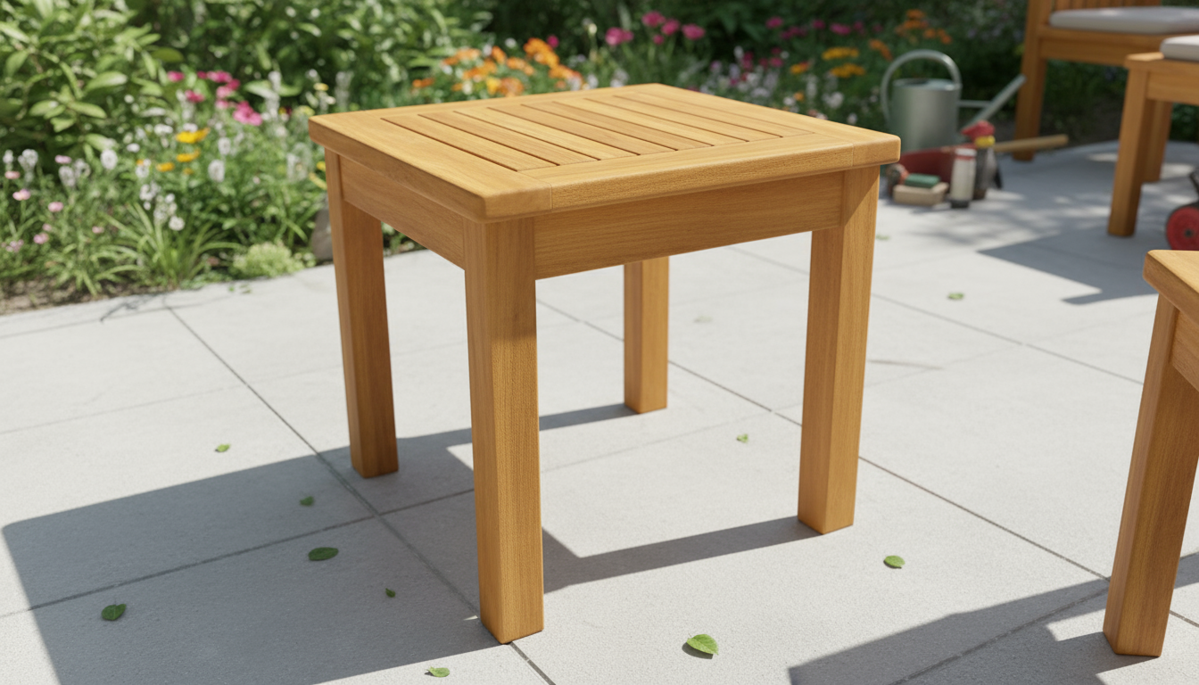 Gartentisch 60x60x36 cm aus massivem Akazienholz