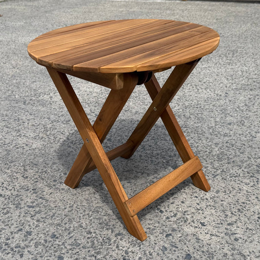 Rond hardhouten bijzettafeltje 46 cm