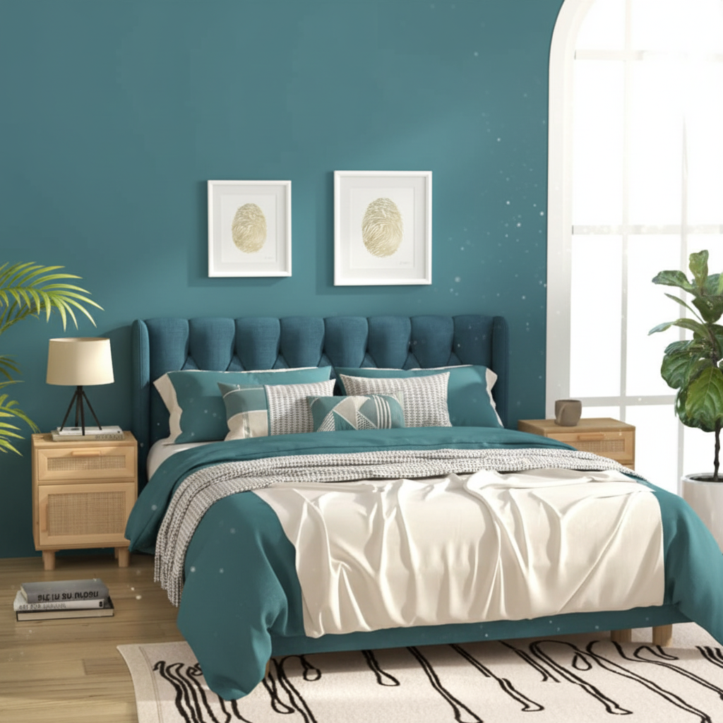 Teal blauw omgeving