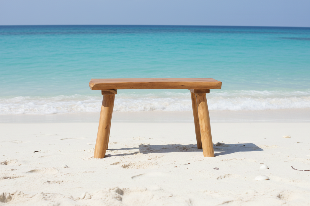 Timor bank op strand