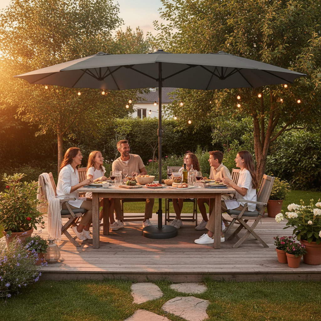 Tuin dining avond
