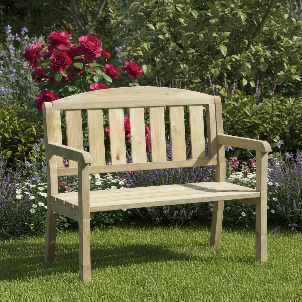 Tuin met groen en bloemen