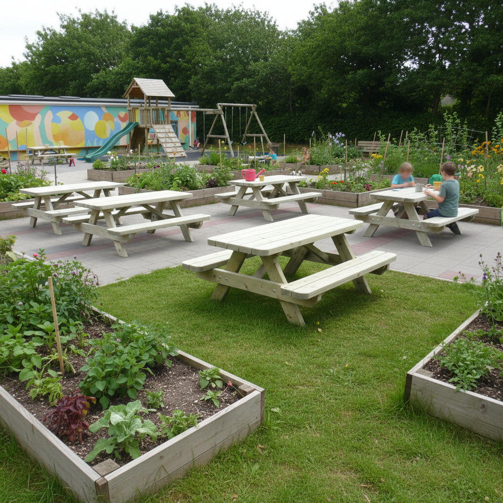 kinderpicknicktafels tuin