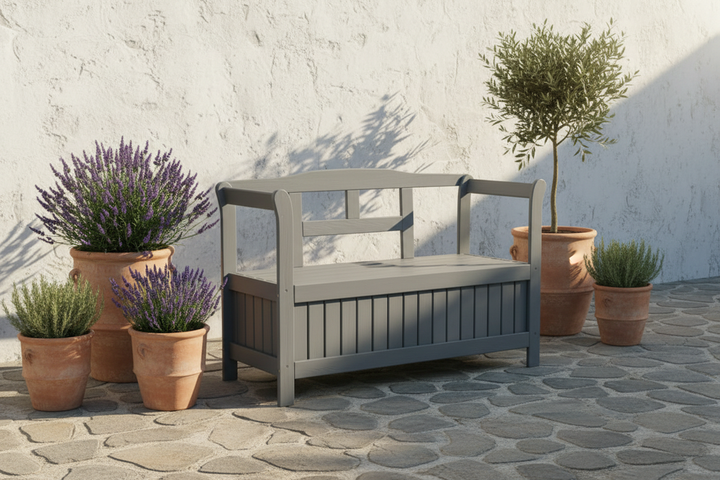 Tuinbank Yinke grijs mediterraan