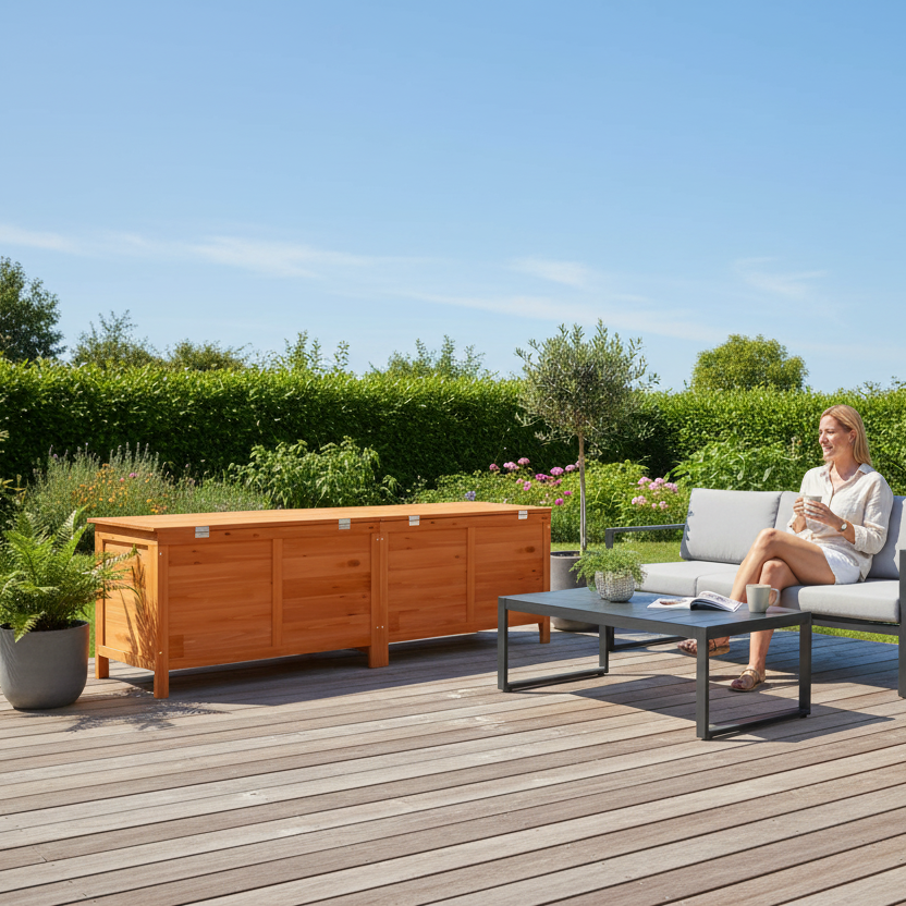 Tuinbox bij loungeset