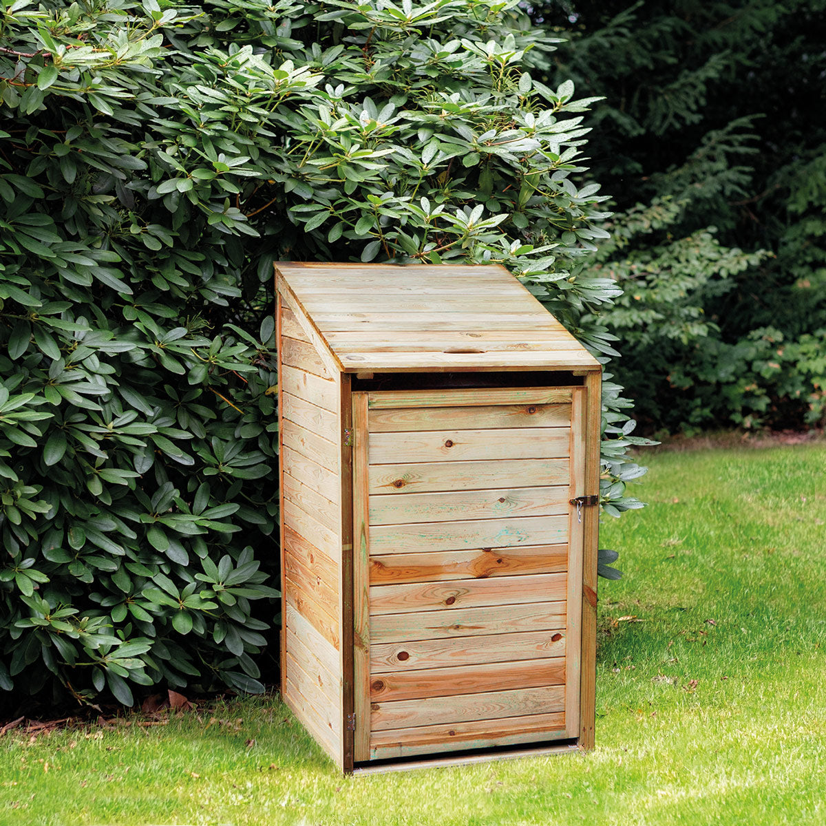 Grenen container berging Enkel (70 x 85 x 135 cm).