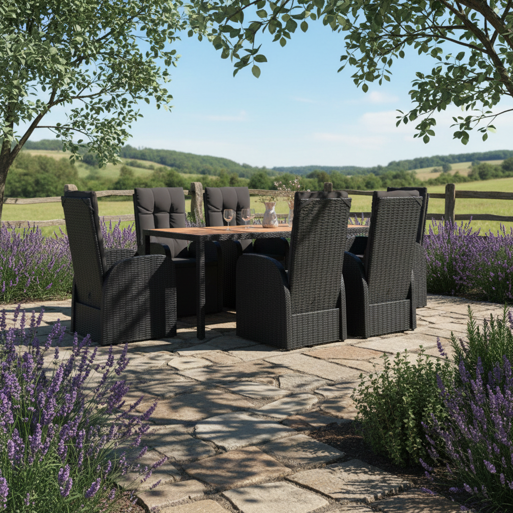 Tuinset in landelijke tuin