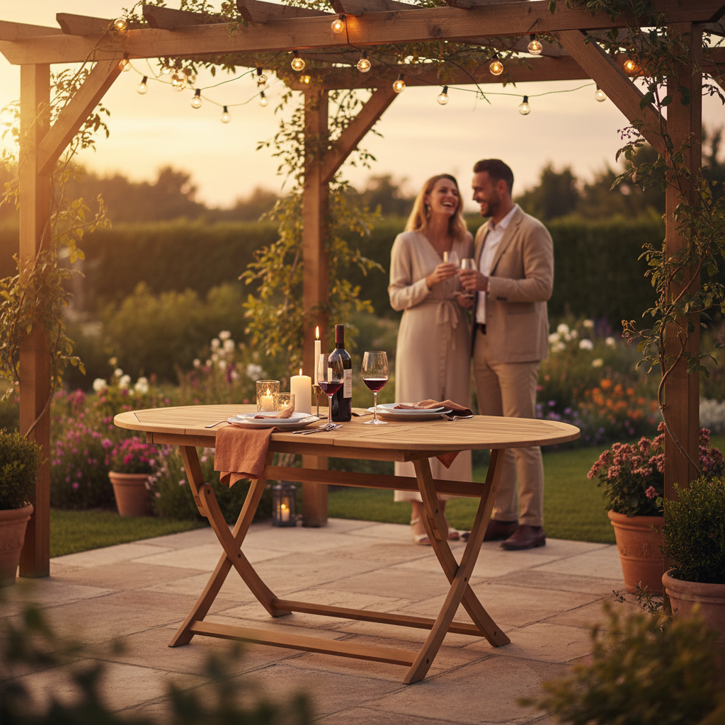 Tuintafel 160cm tuin correct vorm