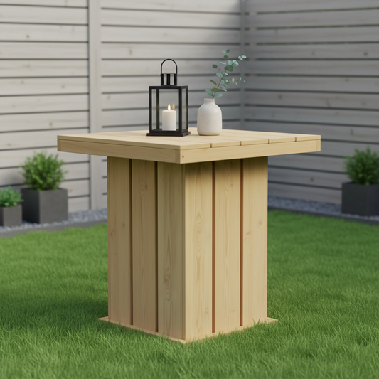 Tuintafel in Scandinavische tuin