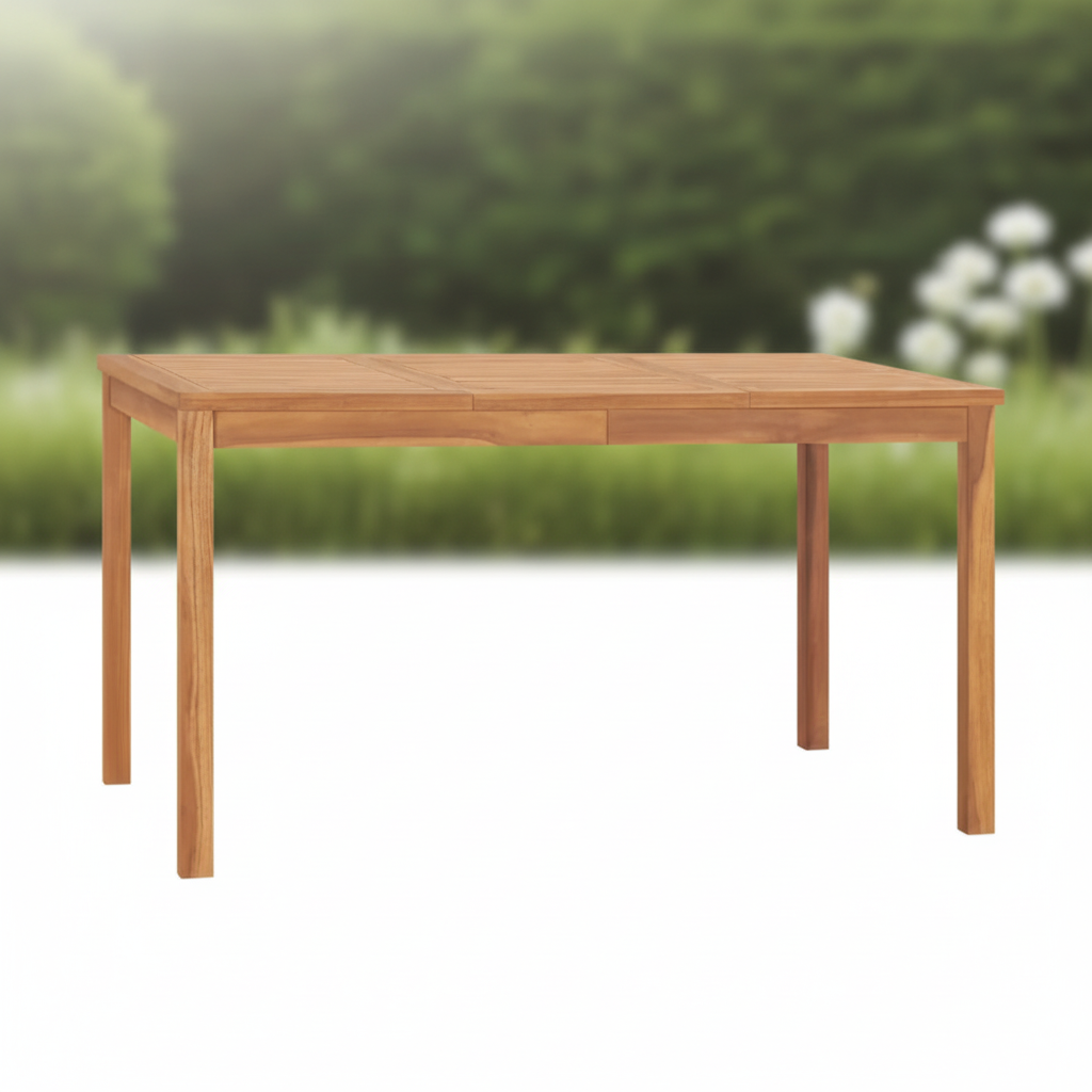 Tuintafel met minimale achtergrond