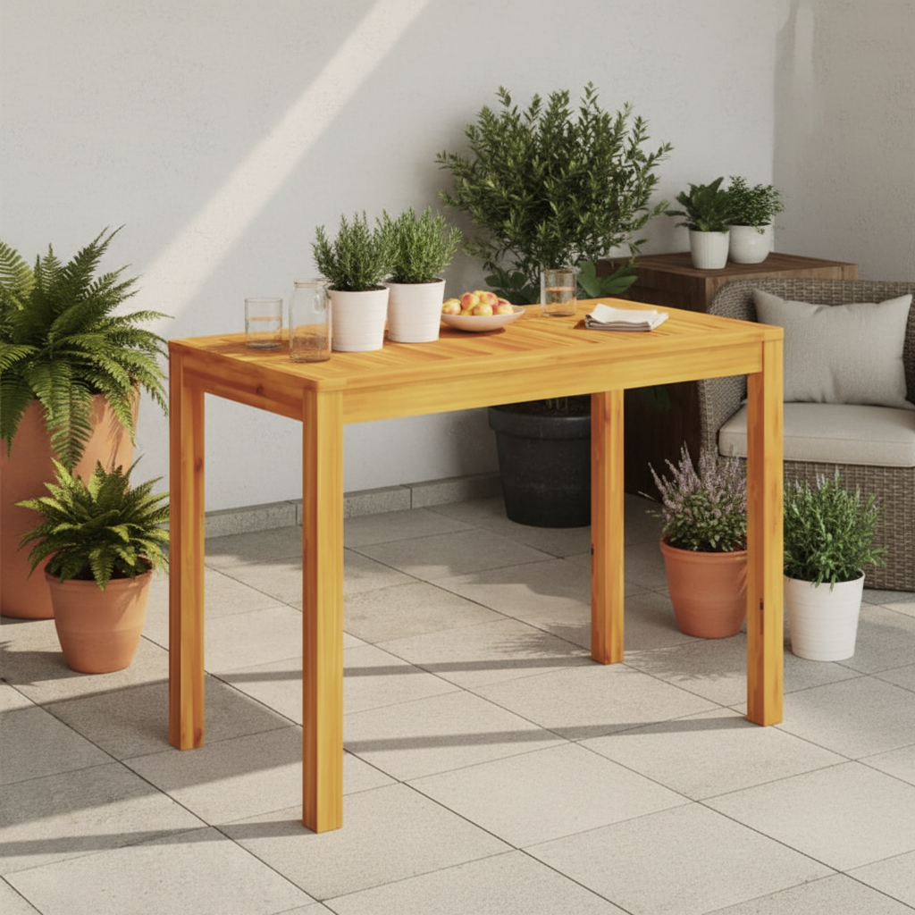 Tuintafel op modern terras