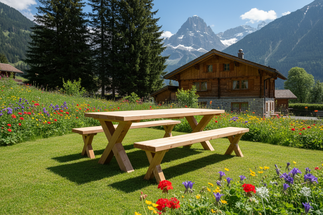 Tuintafelset Xavi Zwitserland Alpen