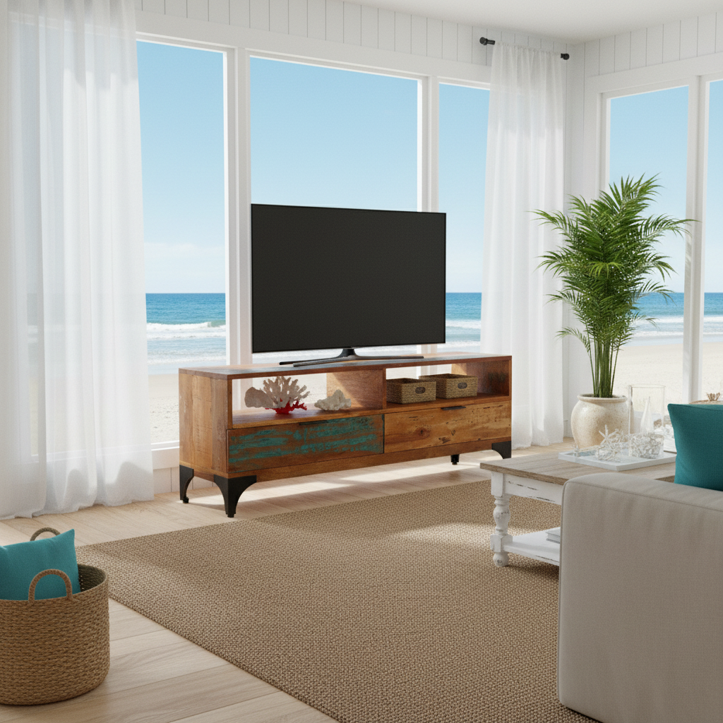 TV-meubel in coastal woonkamer