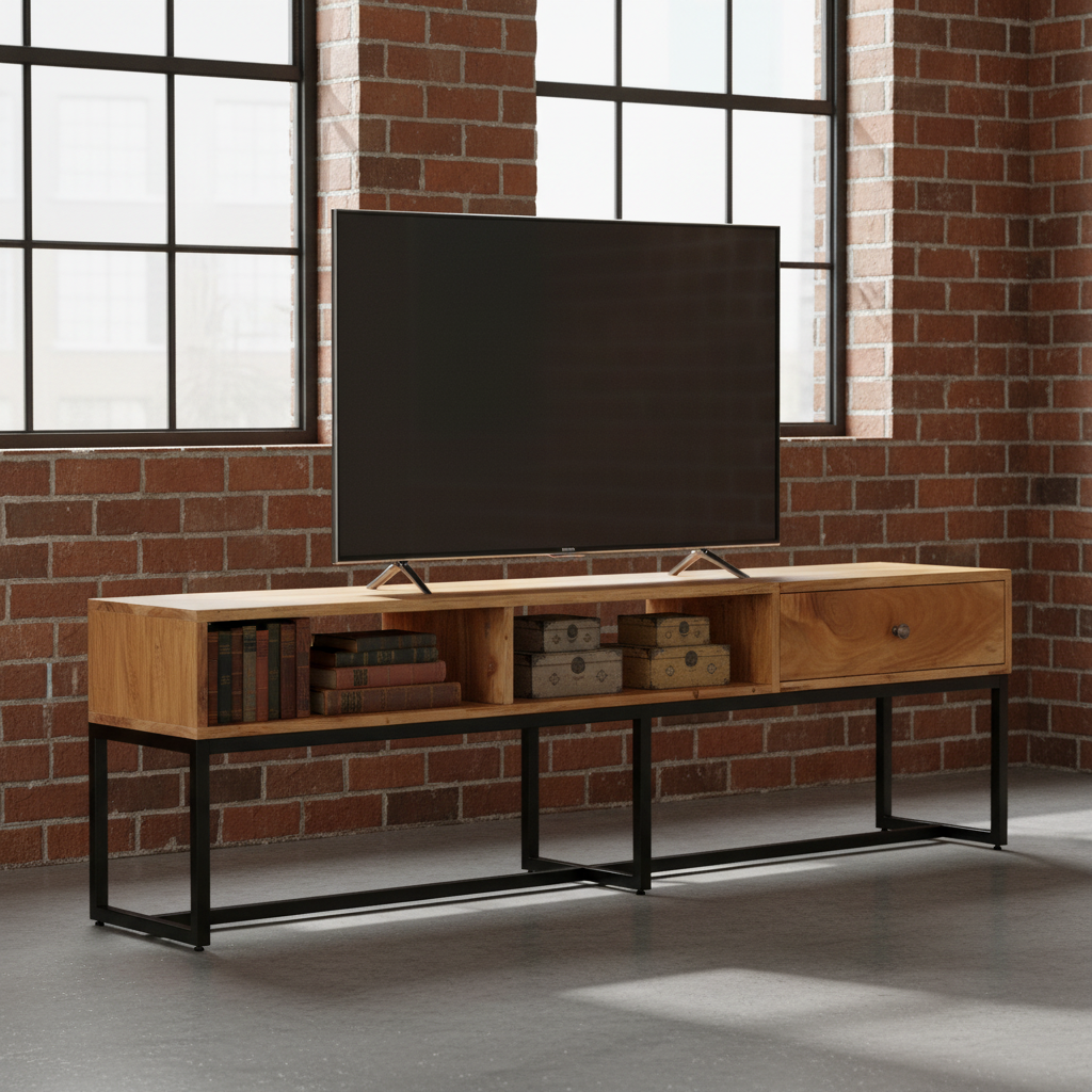 TV-meubel in industriële loft