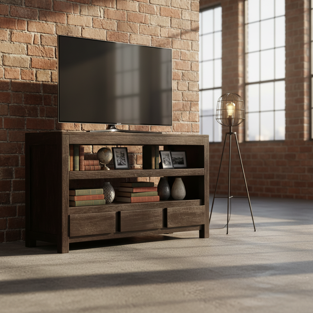 TV-meubel in industriële loft