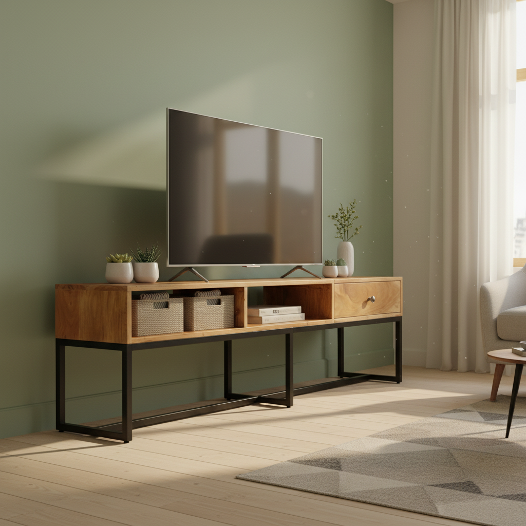 TV-meubel in minimalistisch appartement