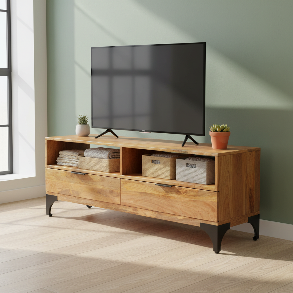 TV-meubel in minimalistisch appartement