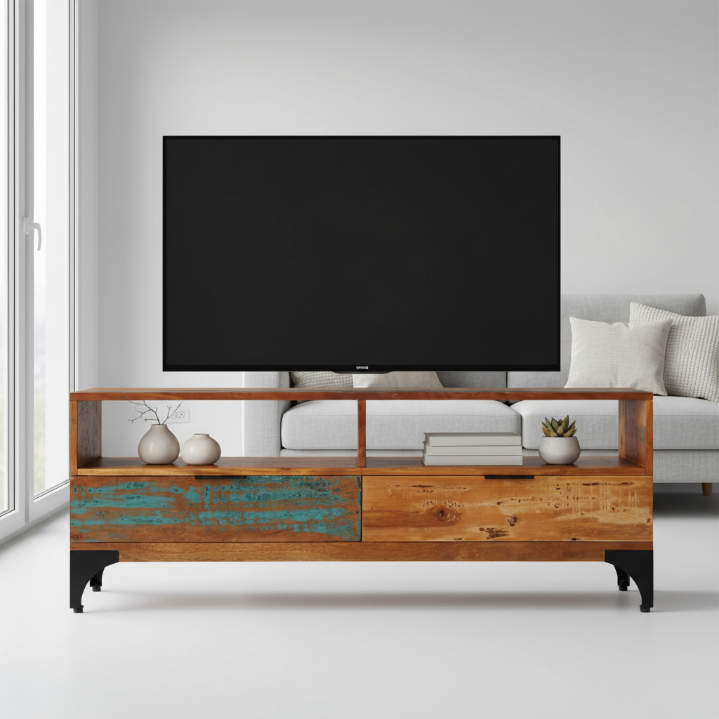 TV-meubel in Scandinavische woonkamer