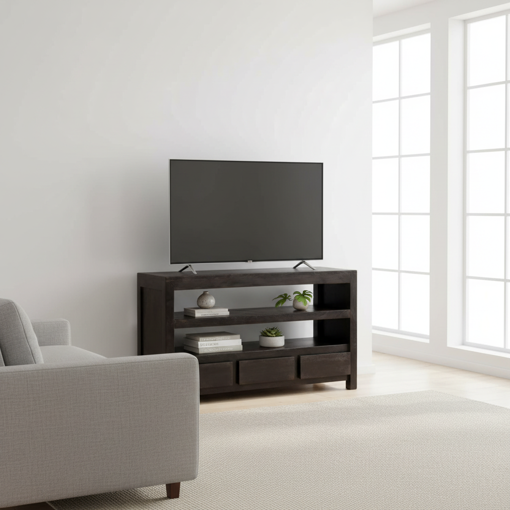 TV-meubel in Scandinavische woonkamer