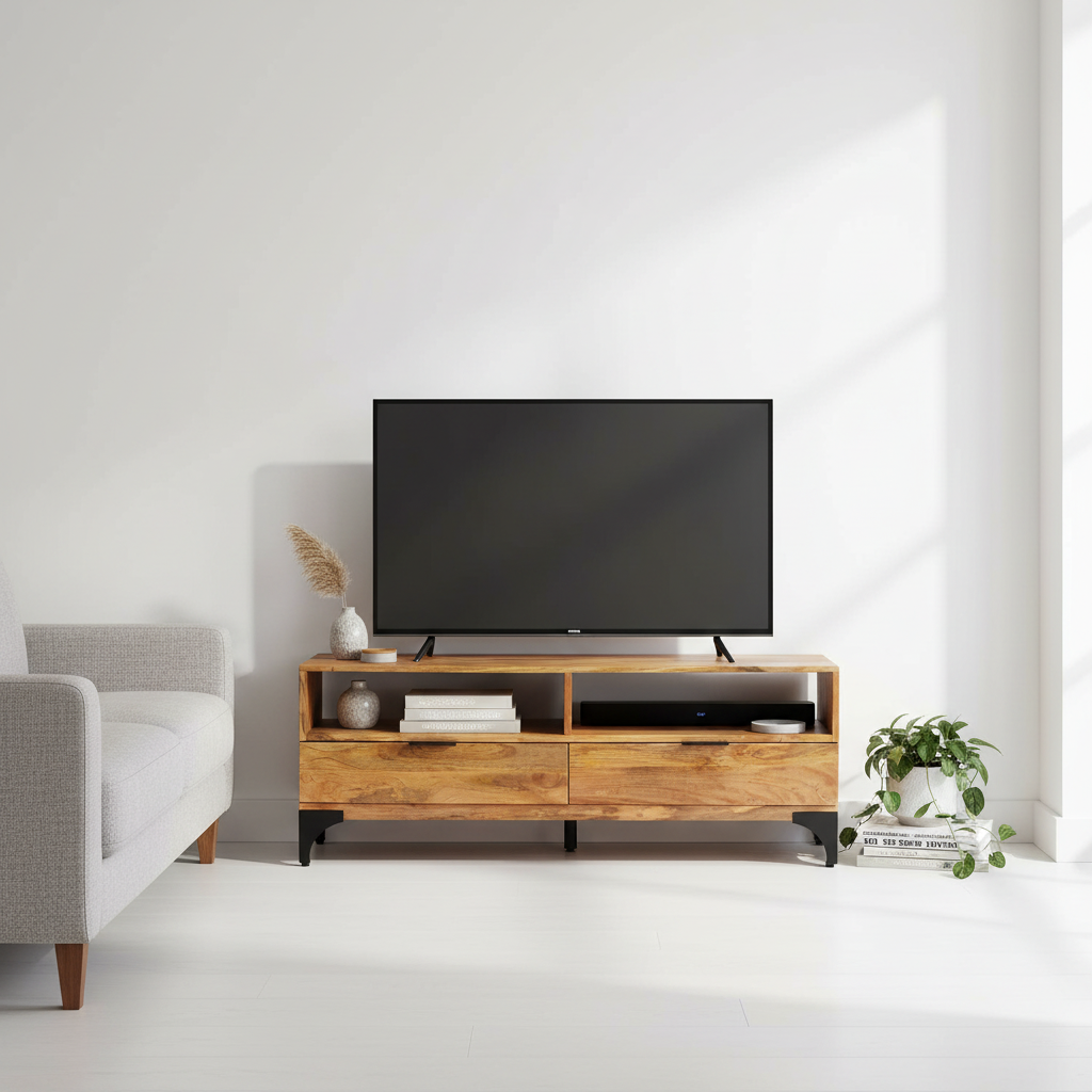 TV-meubel in Scandinavische woonkamer