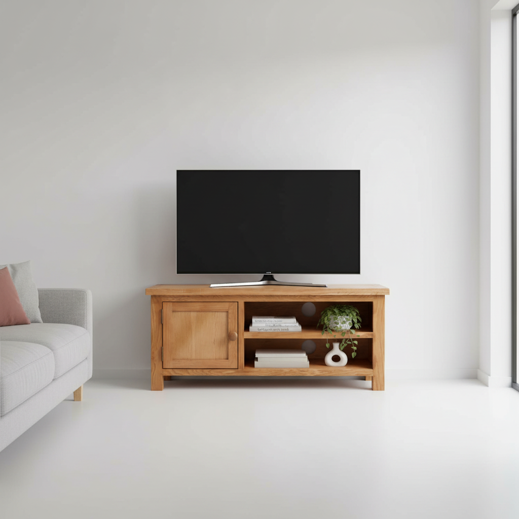 TV-meubel in Scandinavische woonkamer