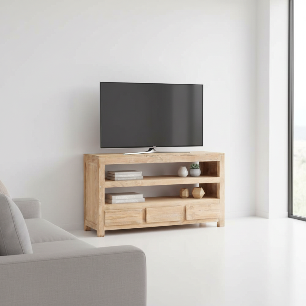 TV-meubel in Scandinavische woonkamer