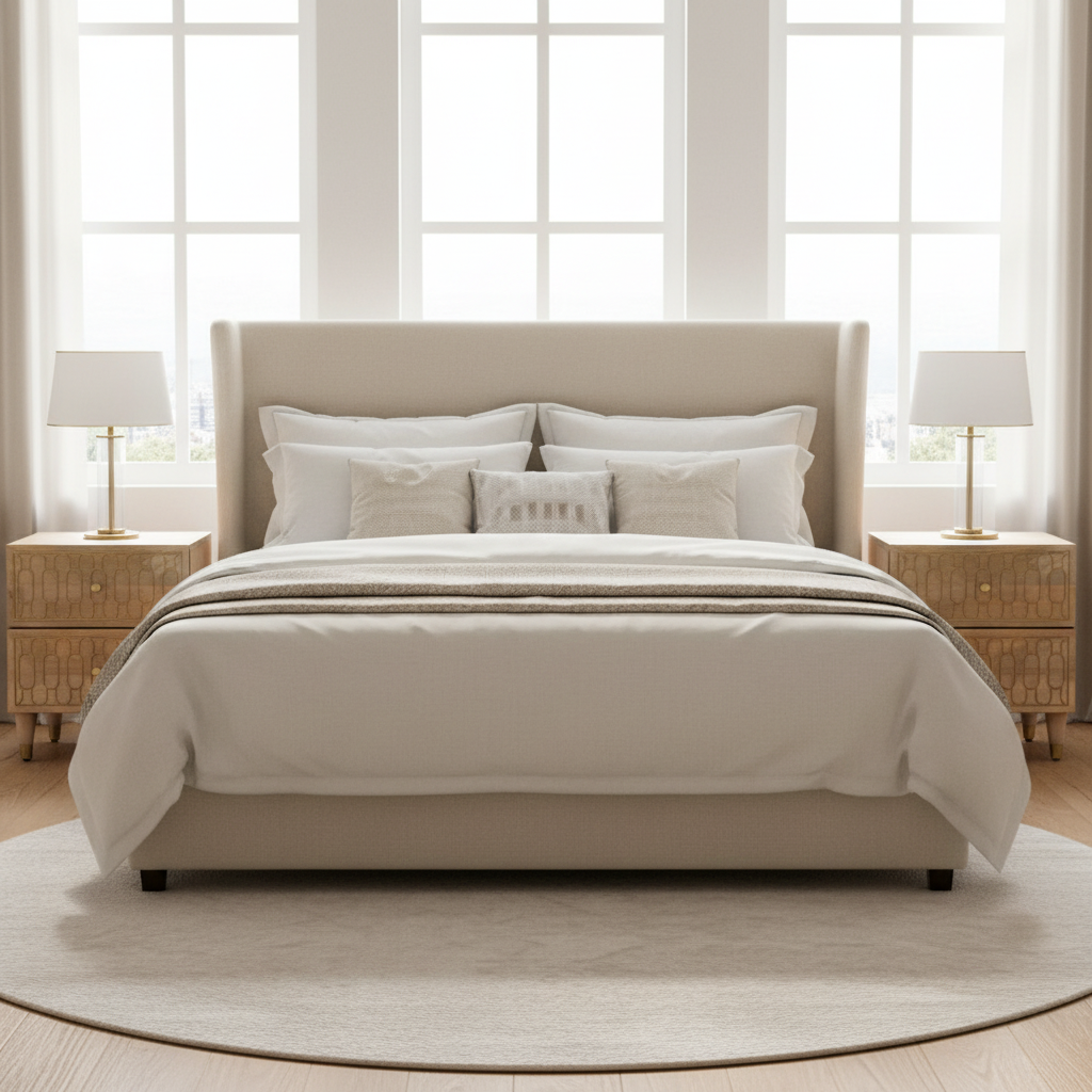 Twee nachtkastjes in luxe slaapkamer