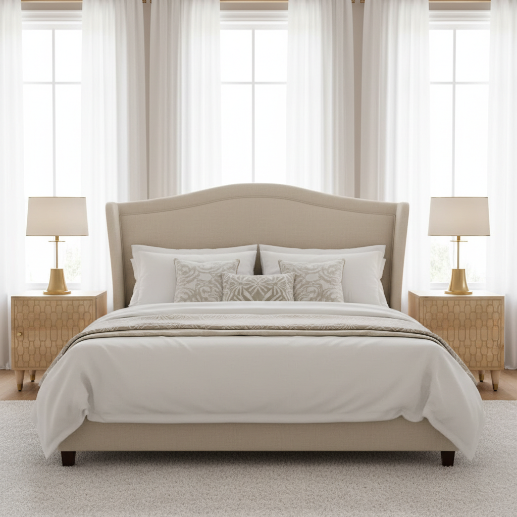 Twee nachtkastjes in luxe slaapkamer