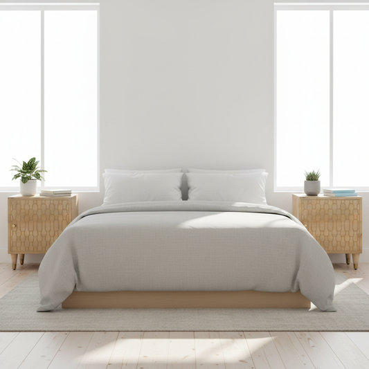 Twee nachtkastjes in Scandinavische kamer