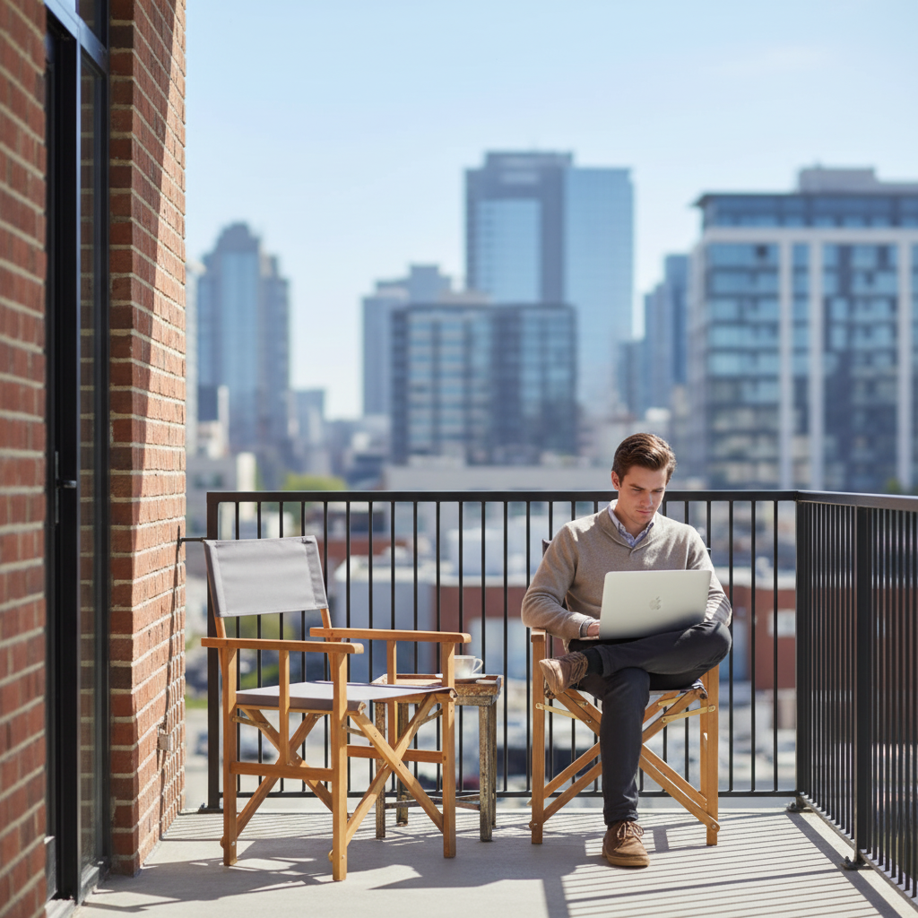 Urban 2: Industrieel balkon met persoon