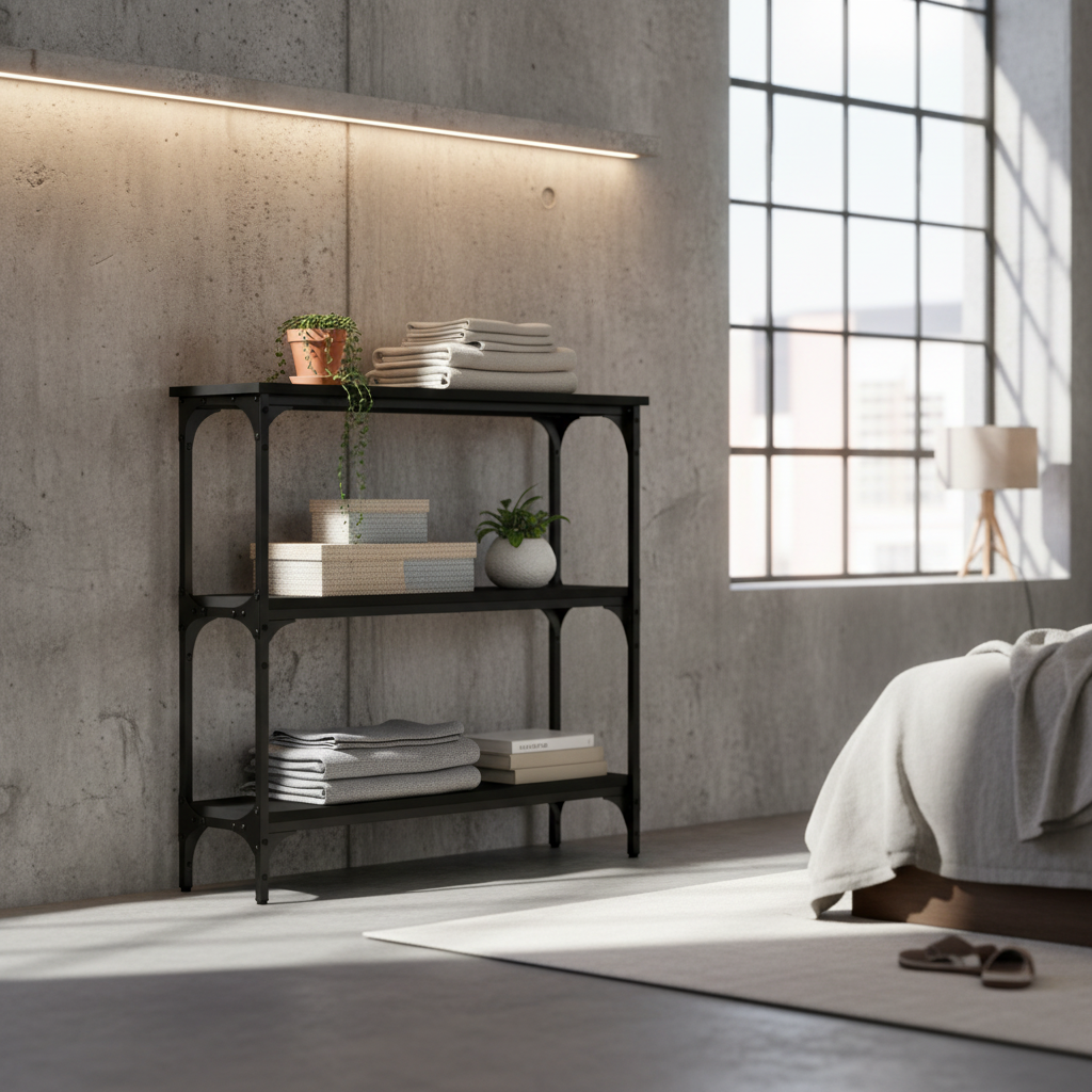 Urban loft bedroom setting