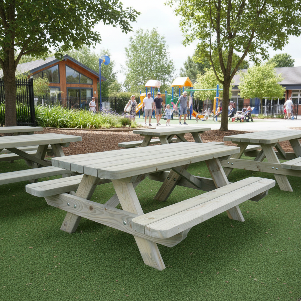 Vakantiepark kinderpicknicktafel