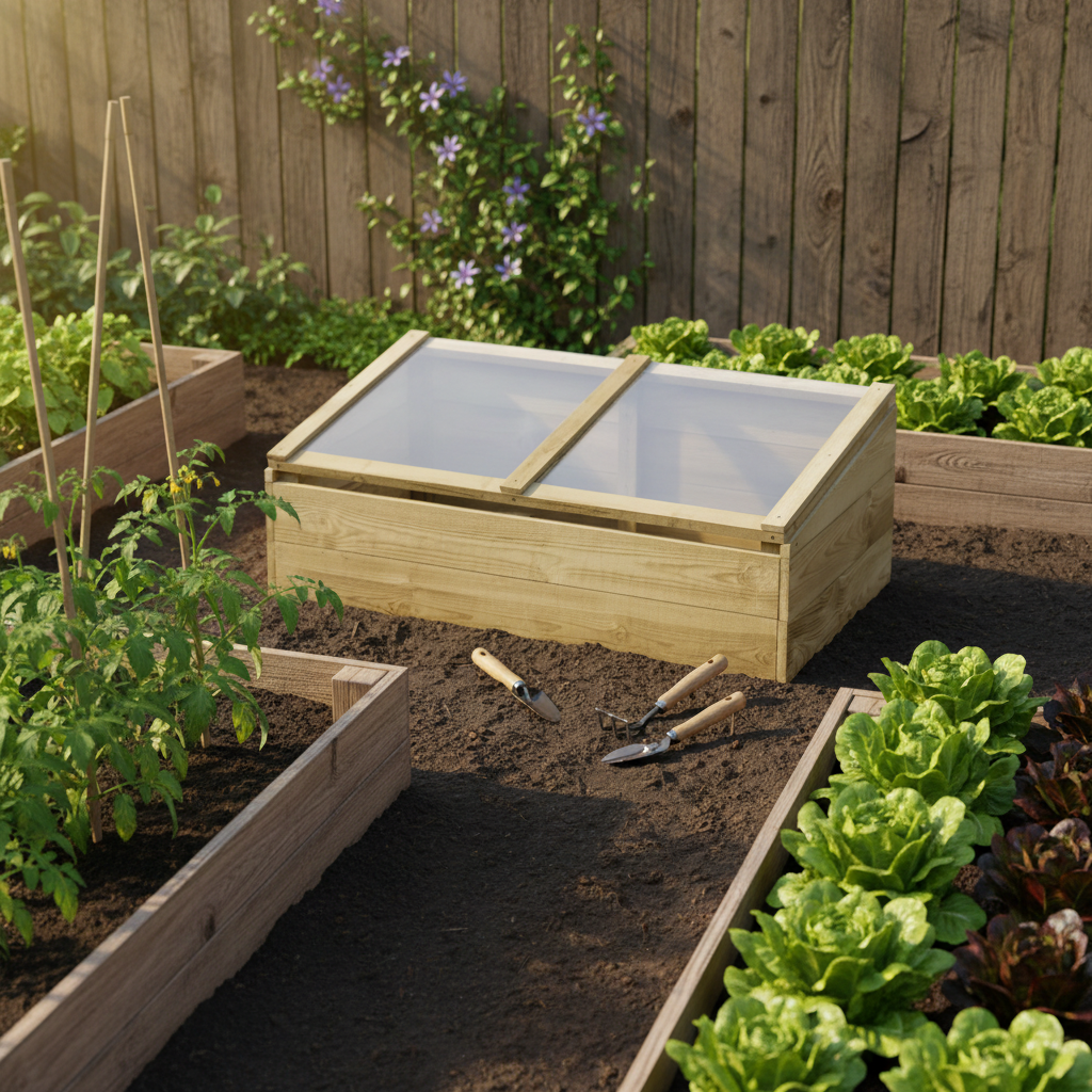 Vegetable garden setting