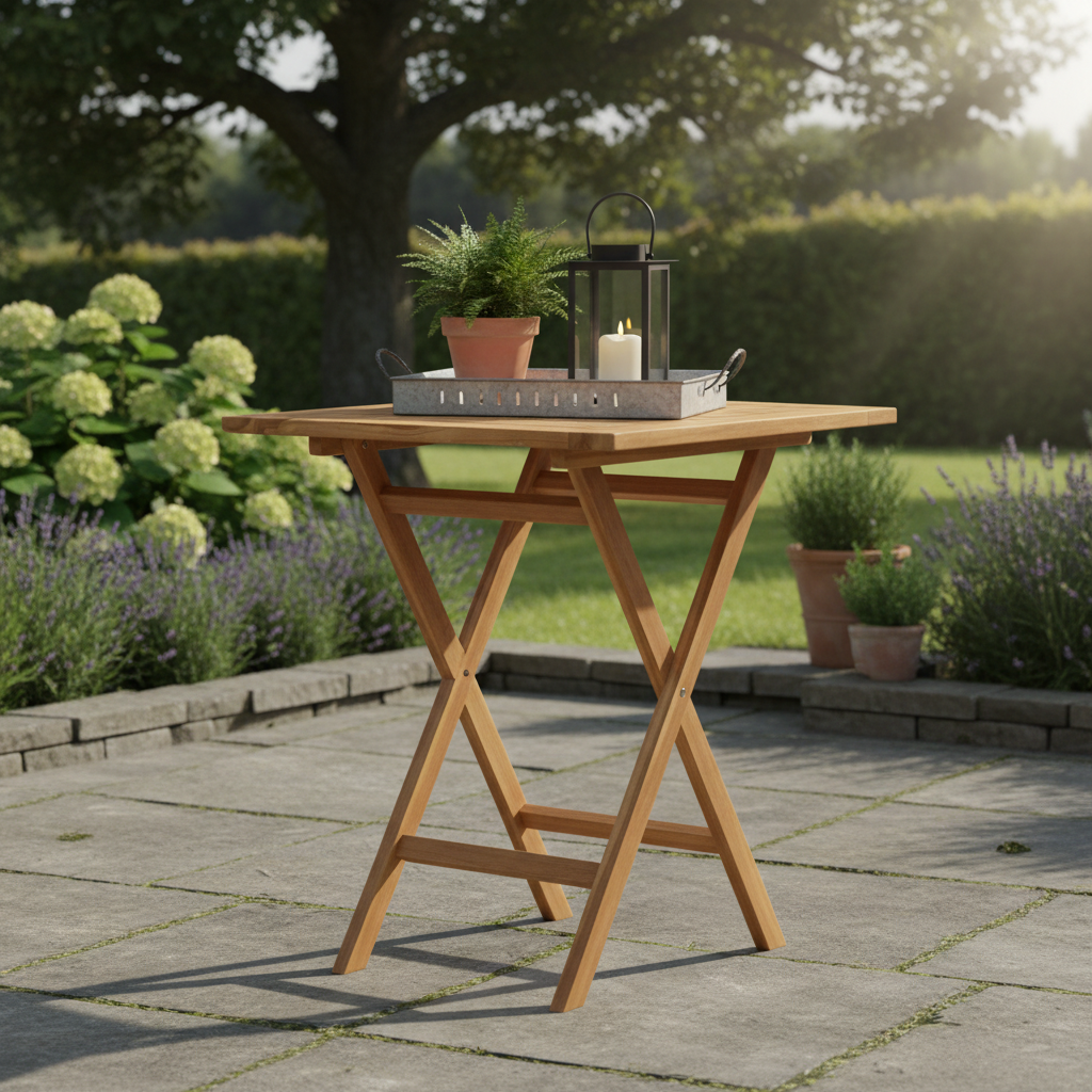 Vierkante inklapbare tafel zonder stoelen