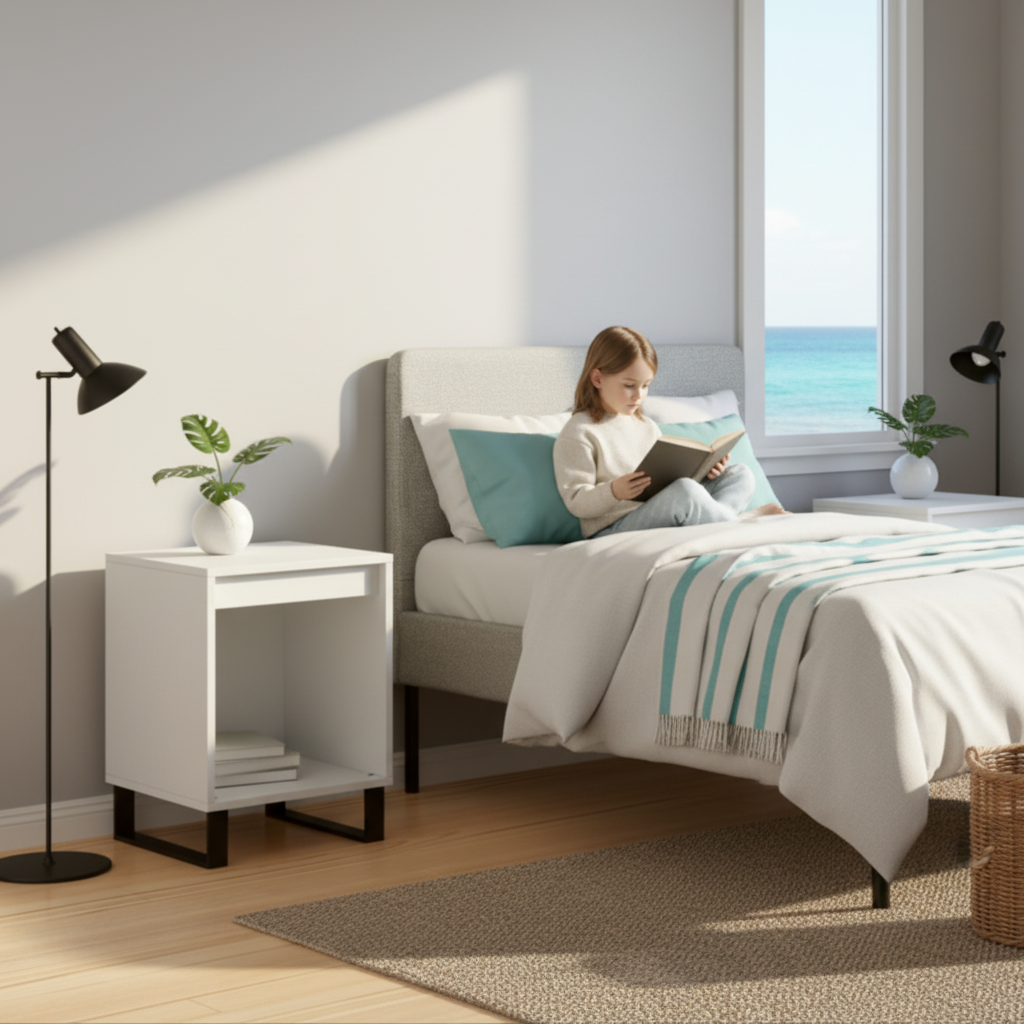 Volledig Wit Nachtkastje