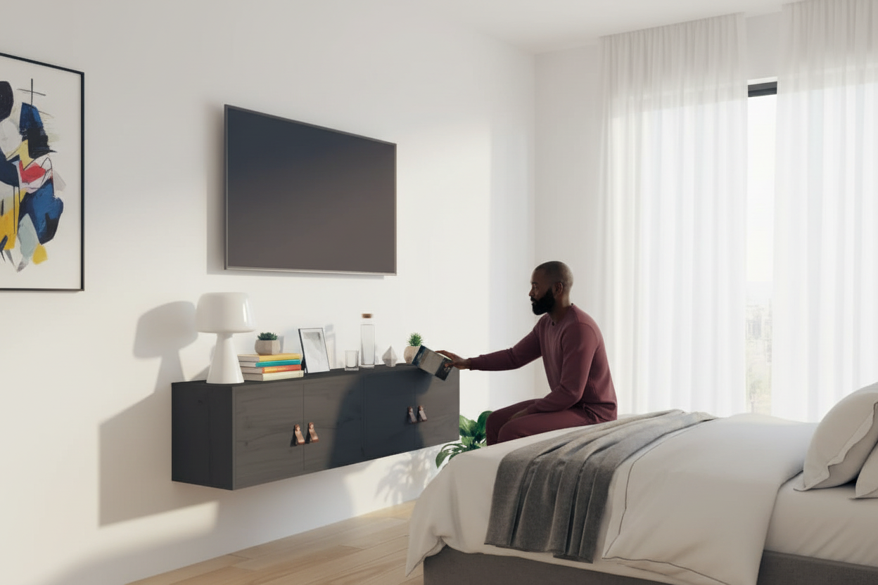 Wandkast Fjord GRIJS met contrast