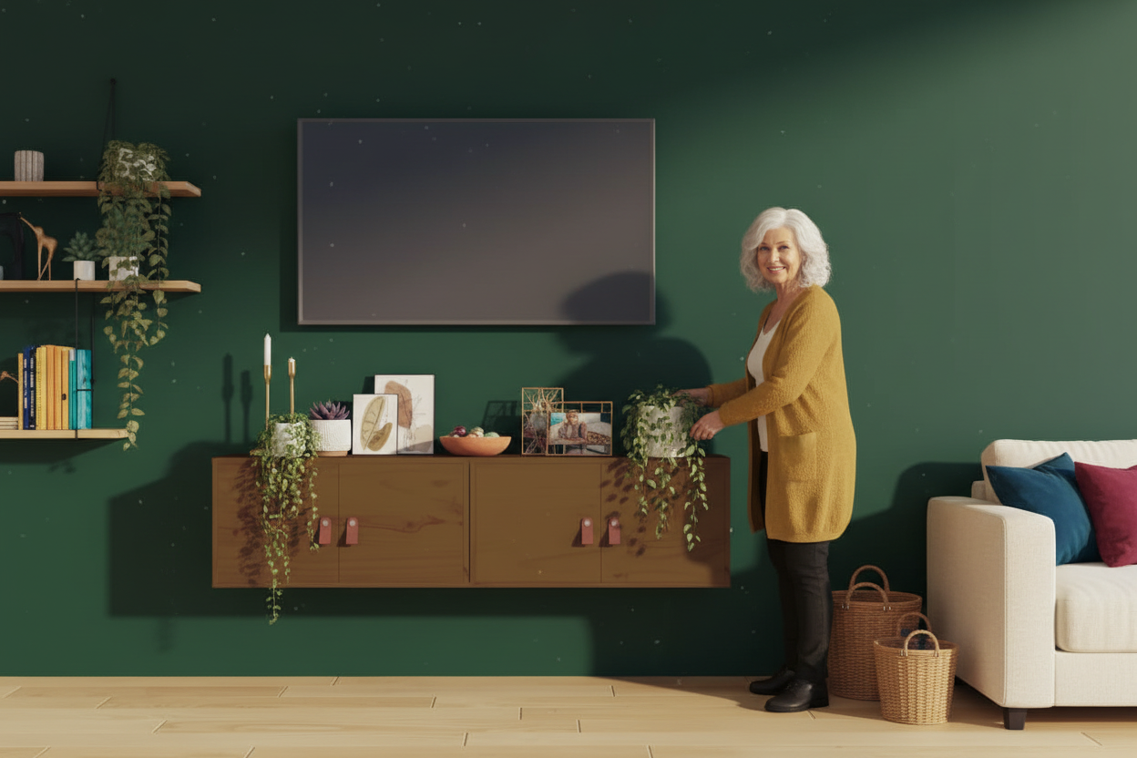 Wandkast Fjord HONINGBRUIN met contrast