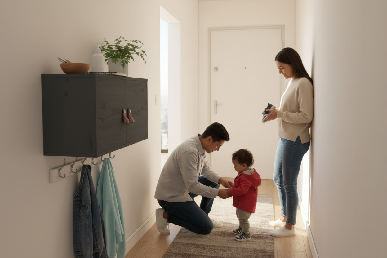 Wandkast Fjord in appartement