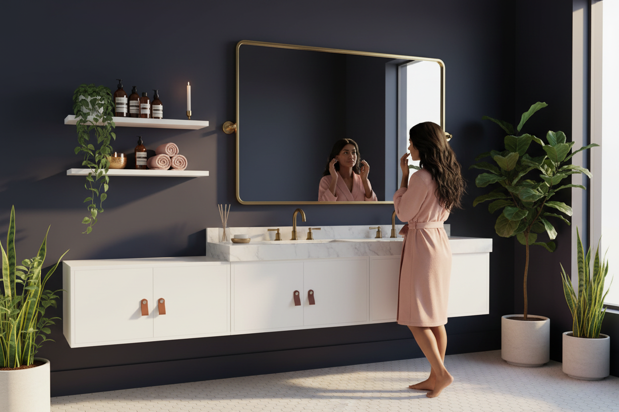 Wandkast Fjord WIT met contrast