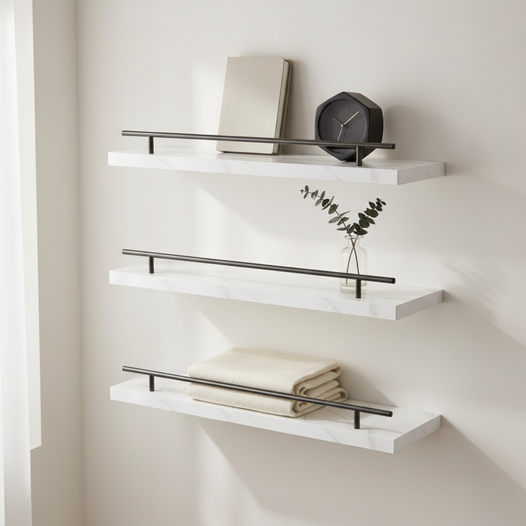 Wandplanken zwart slaapkamer