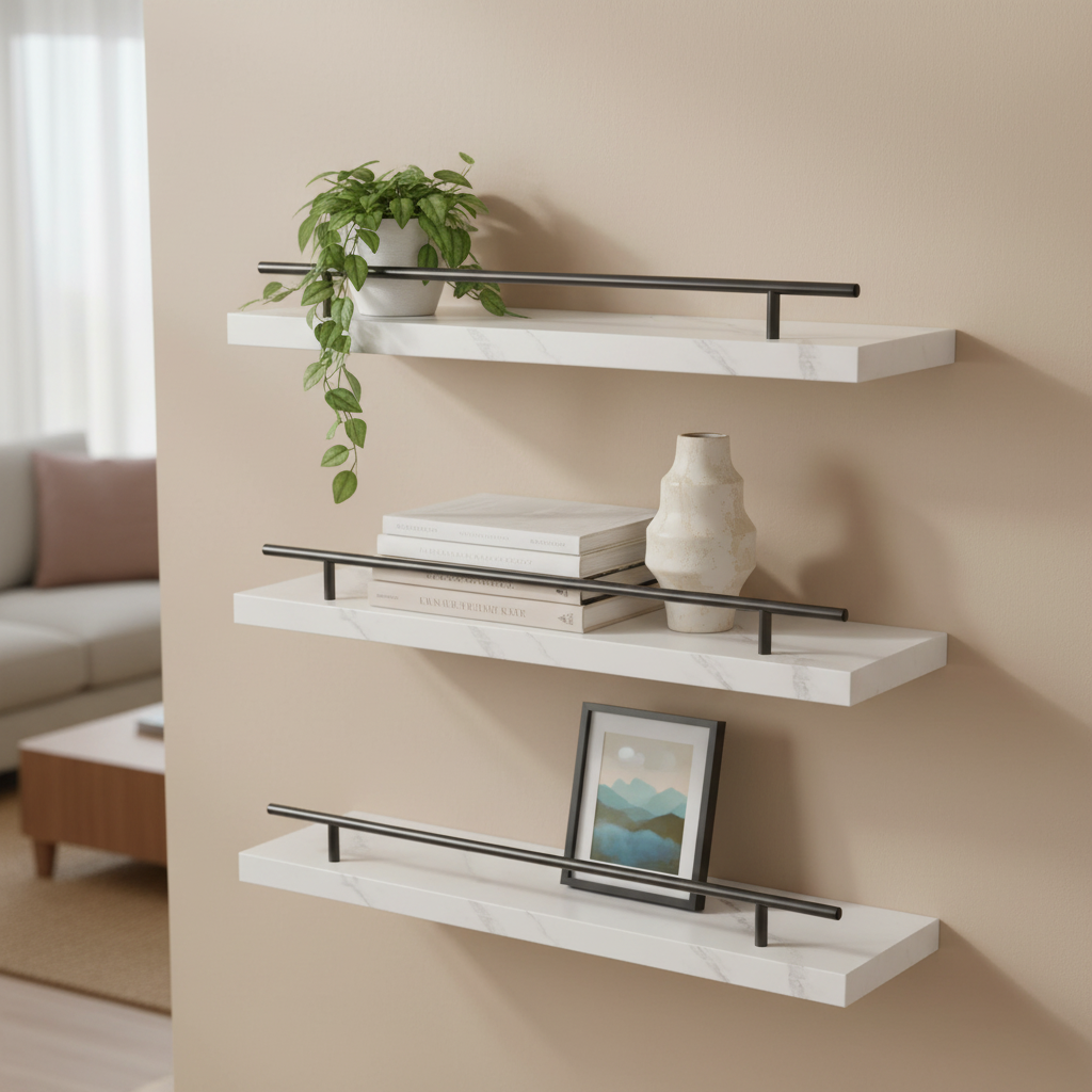 Wandplanken zwart woonkamer