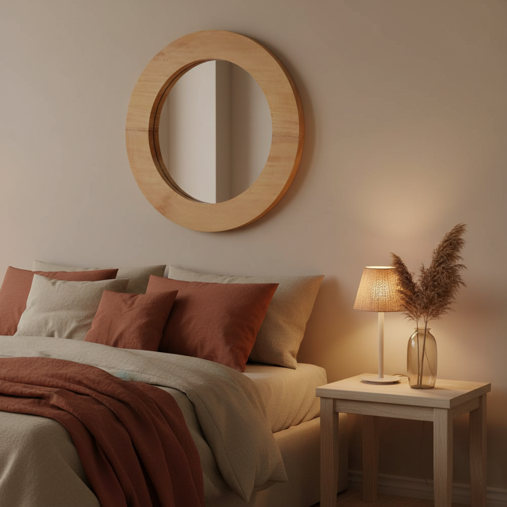 Wandspiegel Φ40 – Slaapkamer