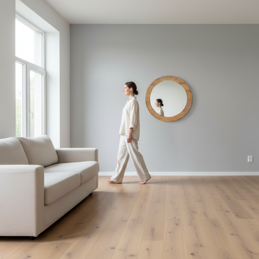 Wandspiegel – Scandinavische woonkamer