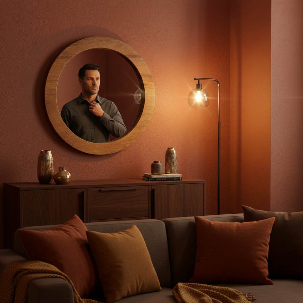 Wandspiegel – Warme gezinswoning