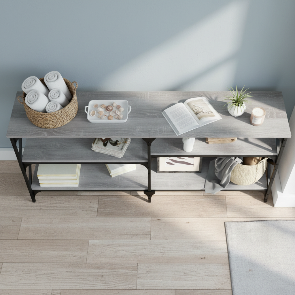 Wandtafel grijs sonoma 180cm bovenaanzicht