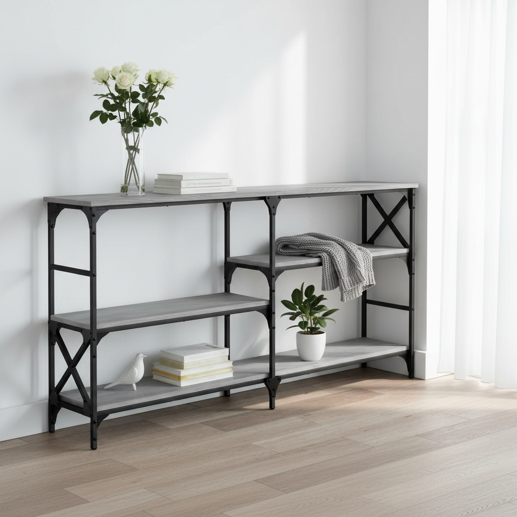 Wandtafel grijs sonoma 180cm frontaal