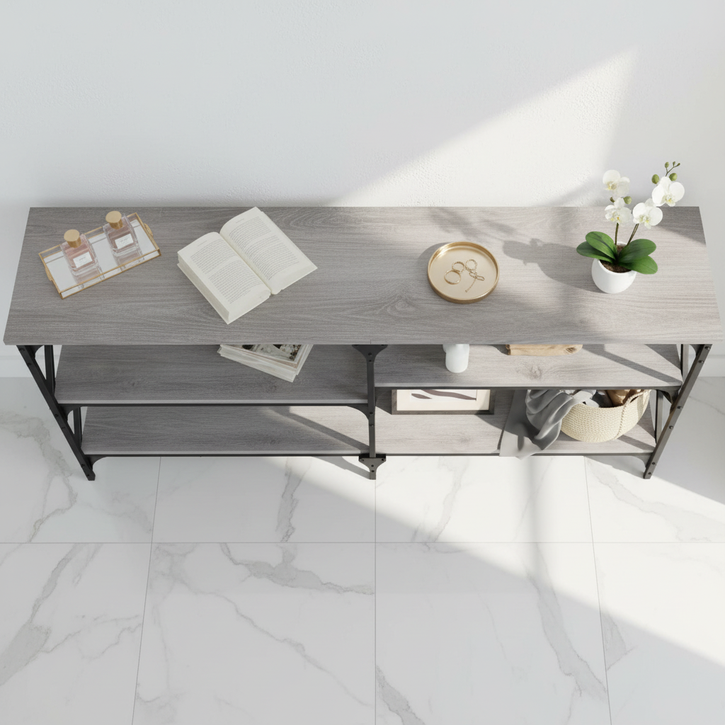 Wandtafel grijs sonoma bovenaanzicht