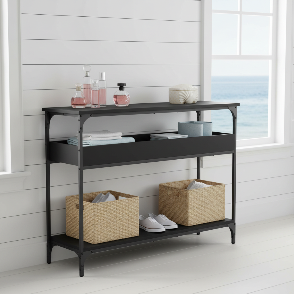 Wandtafel in coastal slaapkamer